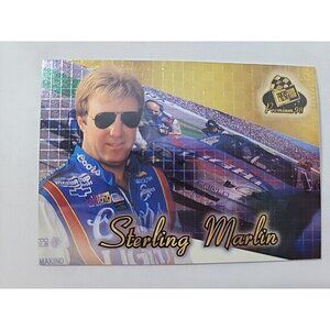 1998 Press Pass Premium REFLECTORS Sterling Marlin SIGNED ON BACK